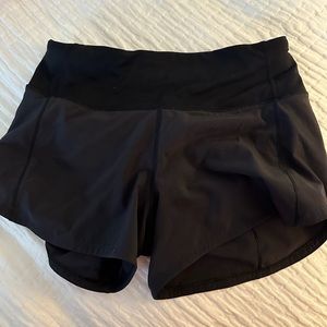 Black Lululemon speed up shorts tall